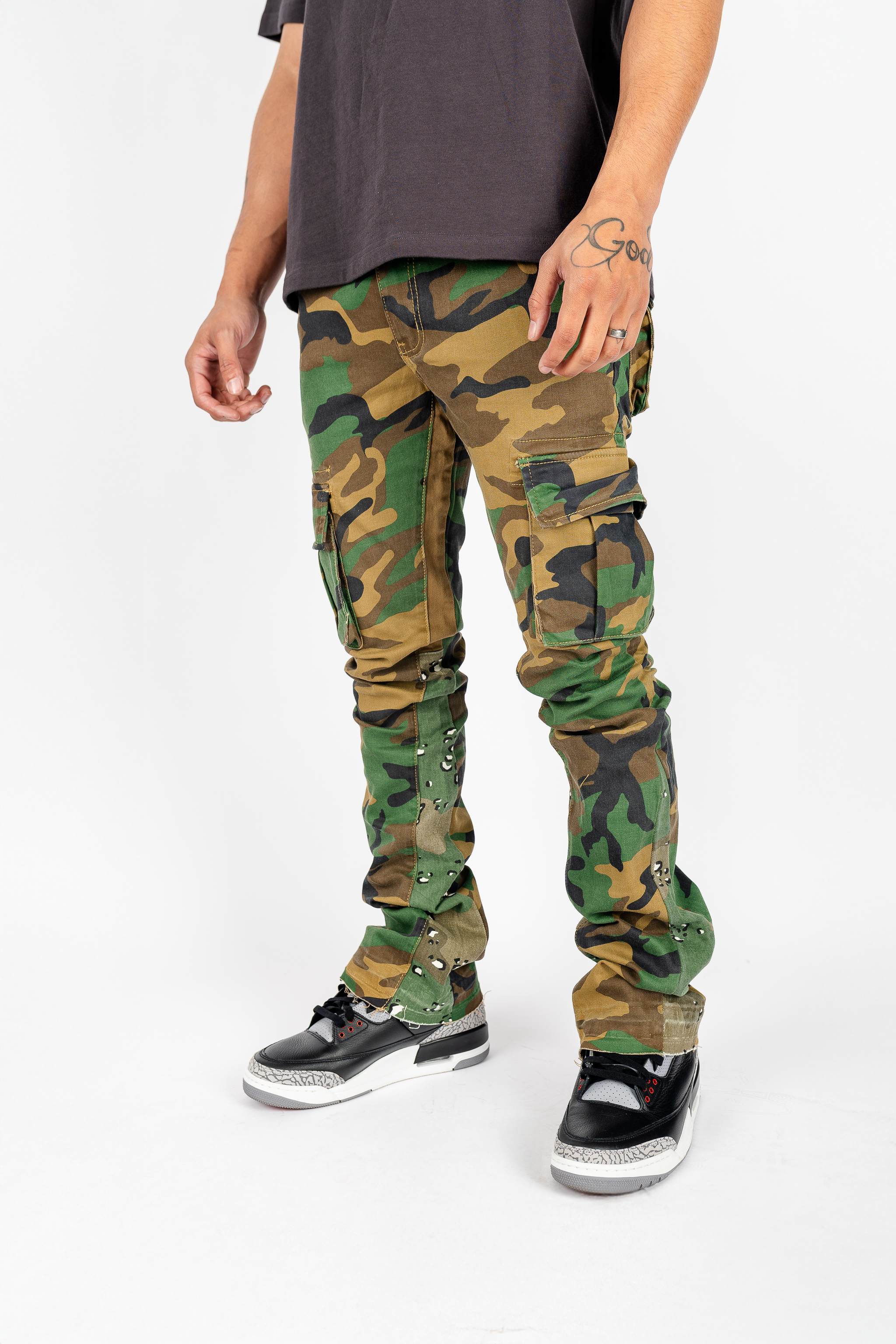 The Label Camo Skinny Cargo Jeans