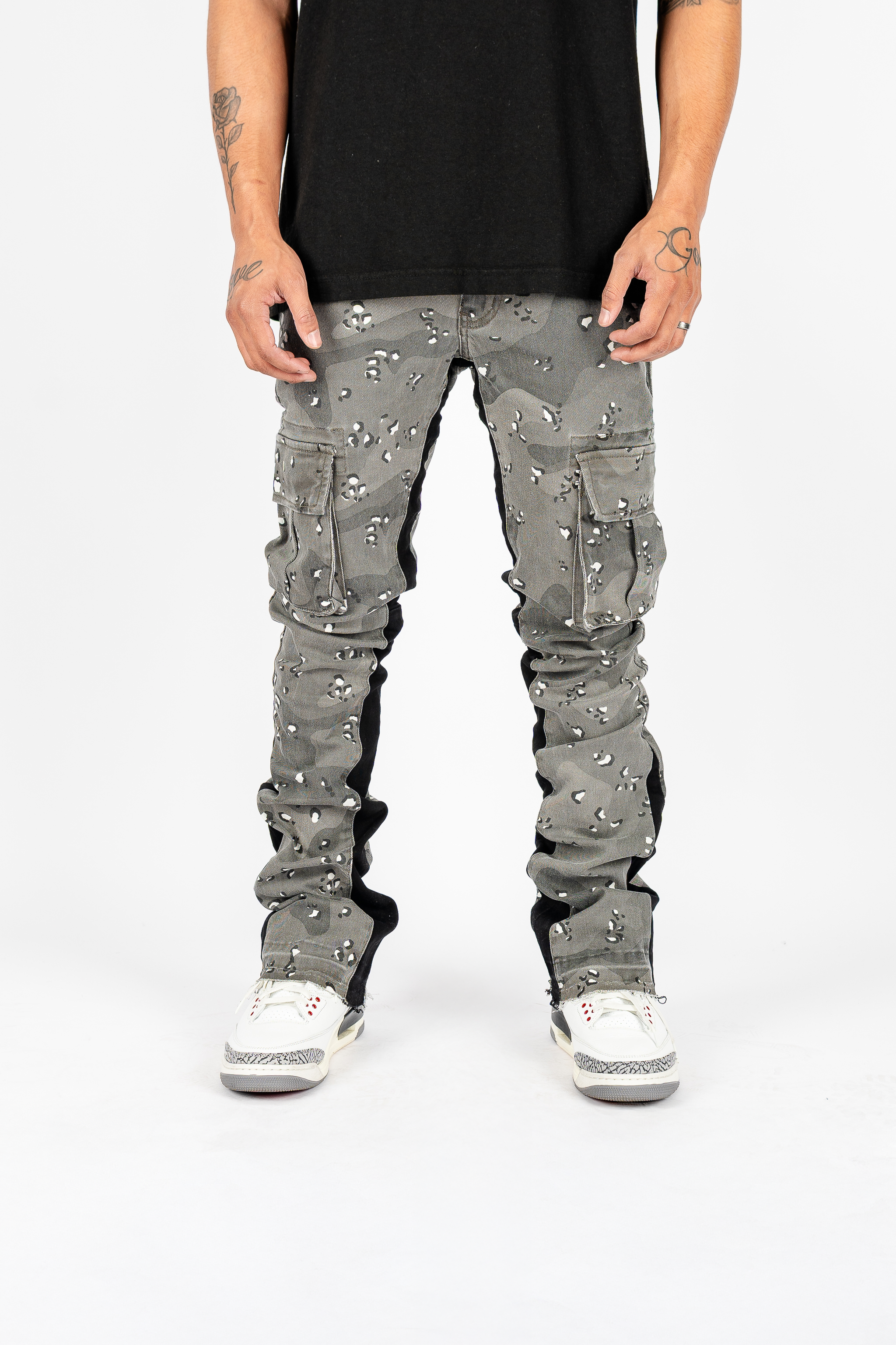 The Label Camo Skinny Cargo Jeans