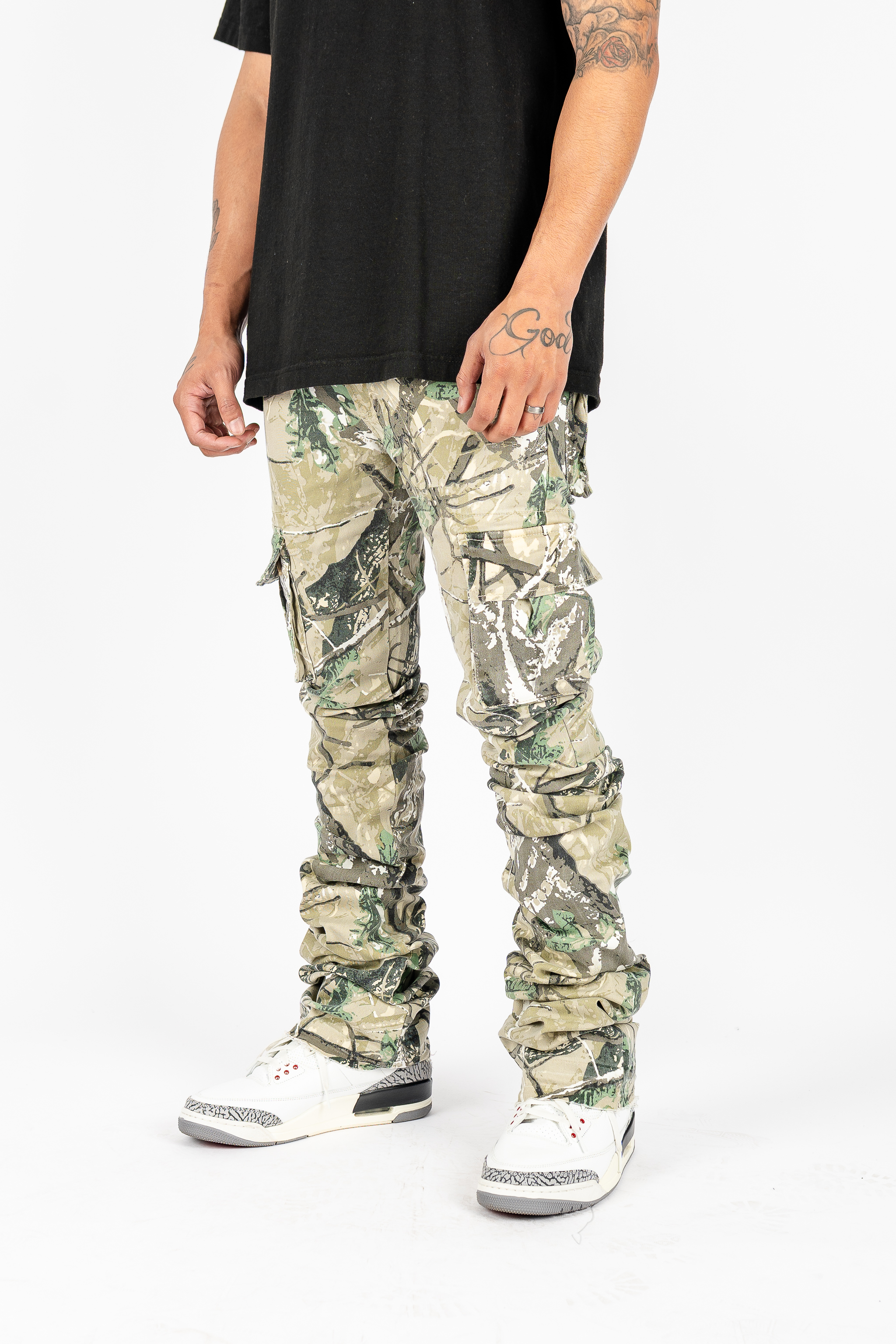 The Label Camo Skinny Cargo Jeans