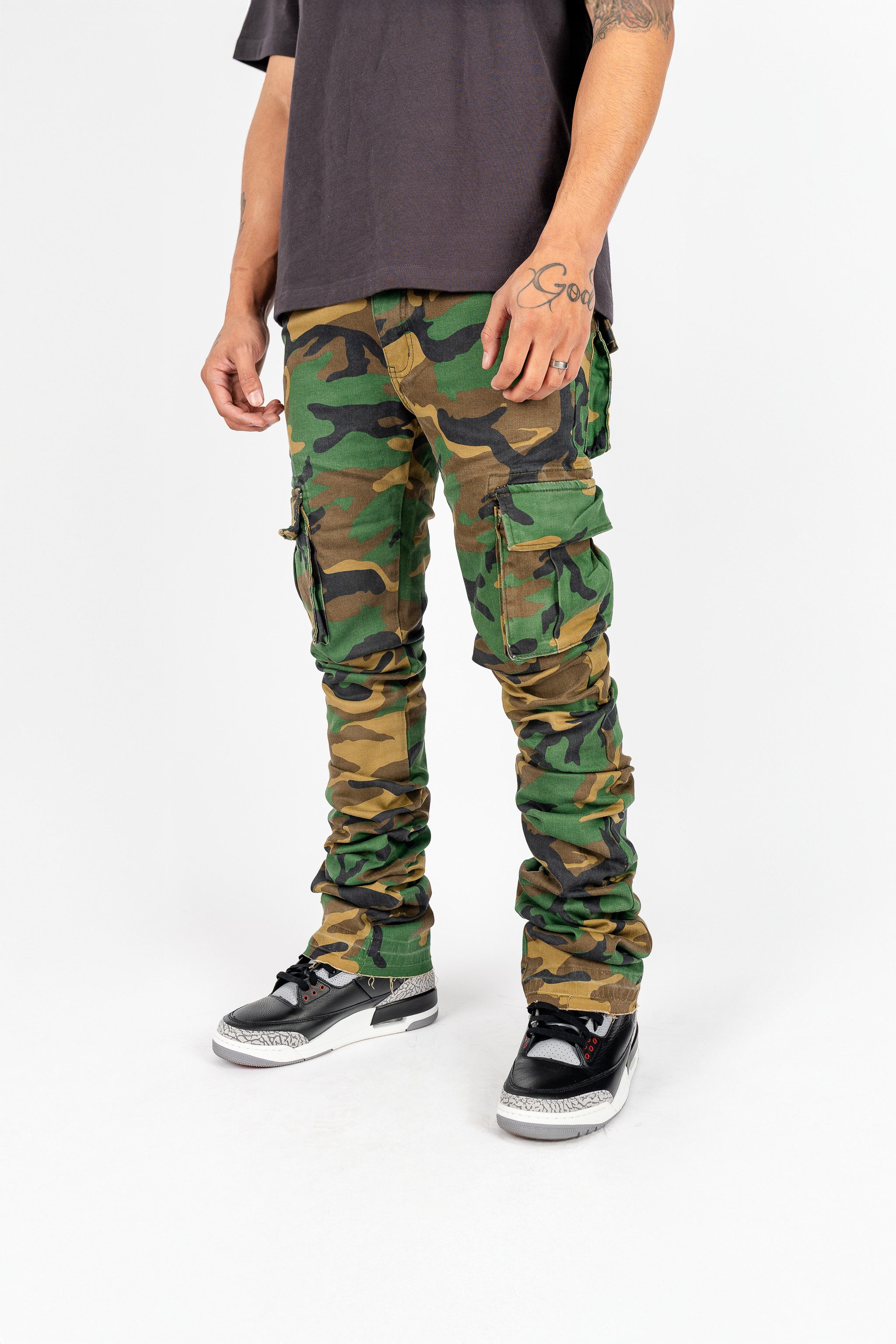 The Label Camo Skinny Cargo Jeans